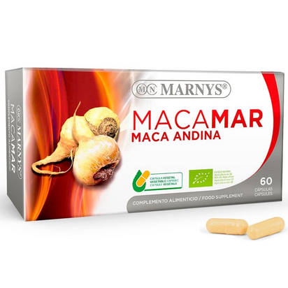 Marnys Macamar Maca Andina Vermelha e Preta BIO 60 Cápsulas Vegetais